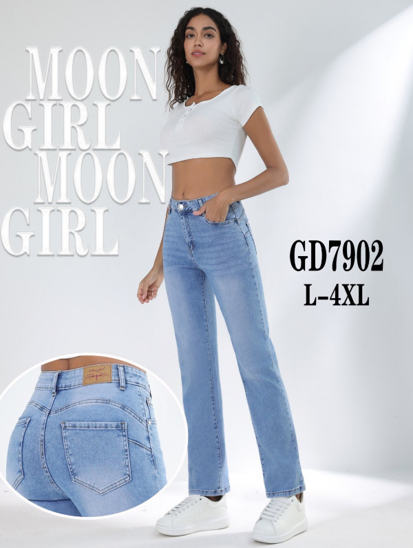 Spodnie damskie jeans Roz L-4XL, 1 Kolor .Paczka 10 szt